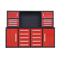 7 ft Garage Workbench Cabinet (18 Drawers & 4 Cabinets & Pegboard)