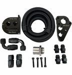 For Ford 4.6 / 5.4 Billet Oil Filter Relocation Kit Mustang GT / F150 Adapters