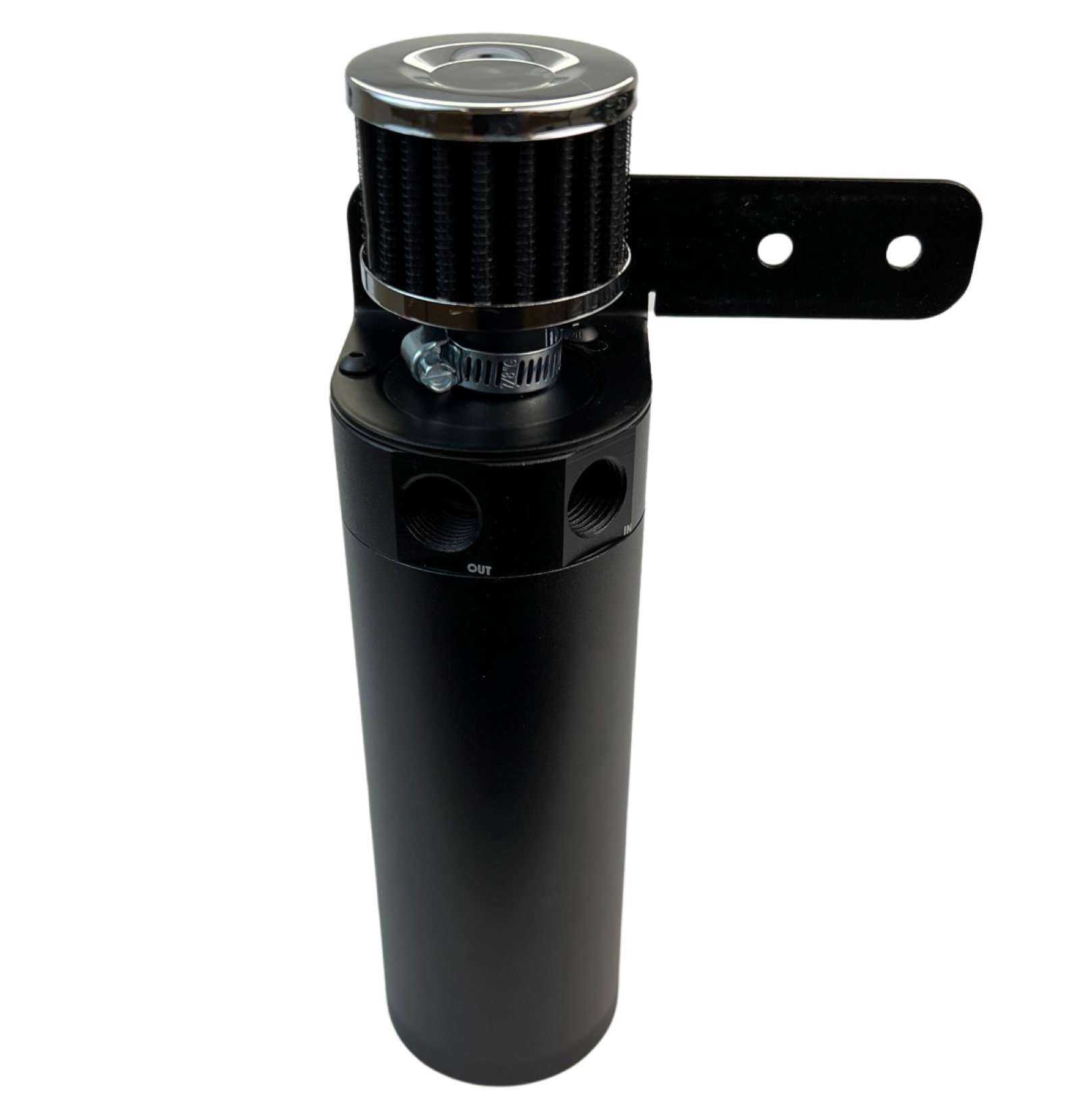 Universal Oil Catch Can XL 2Port -10AN + Mounting Bracket Kit + Filter 7.50z