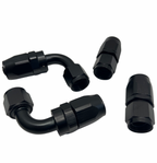 Pro Series Baffled 10AN Oil Catch Can Hose Kit and Fittings Universal AN10 Black