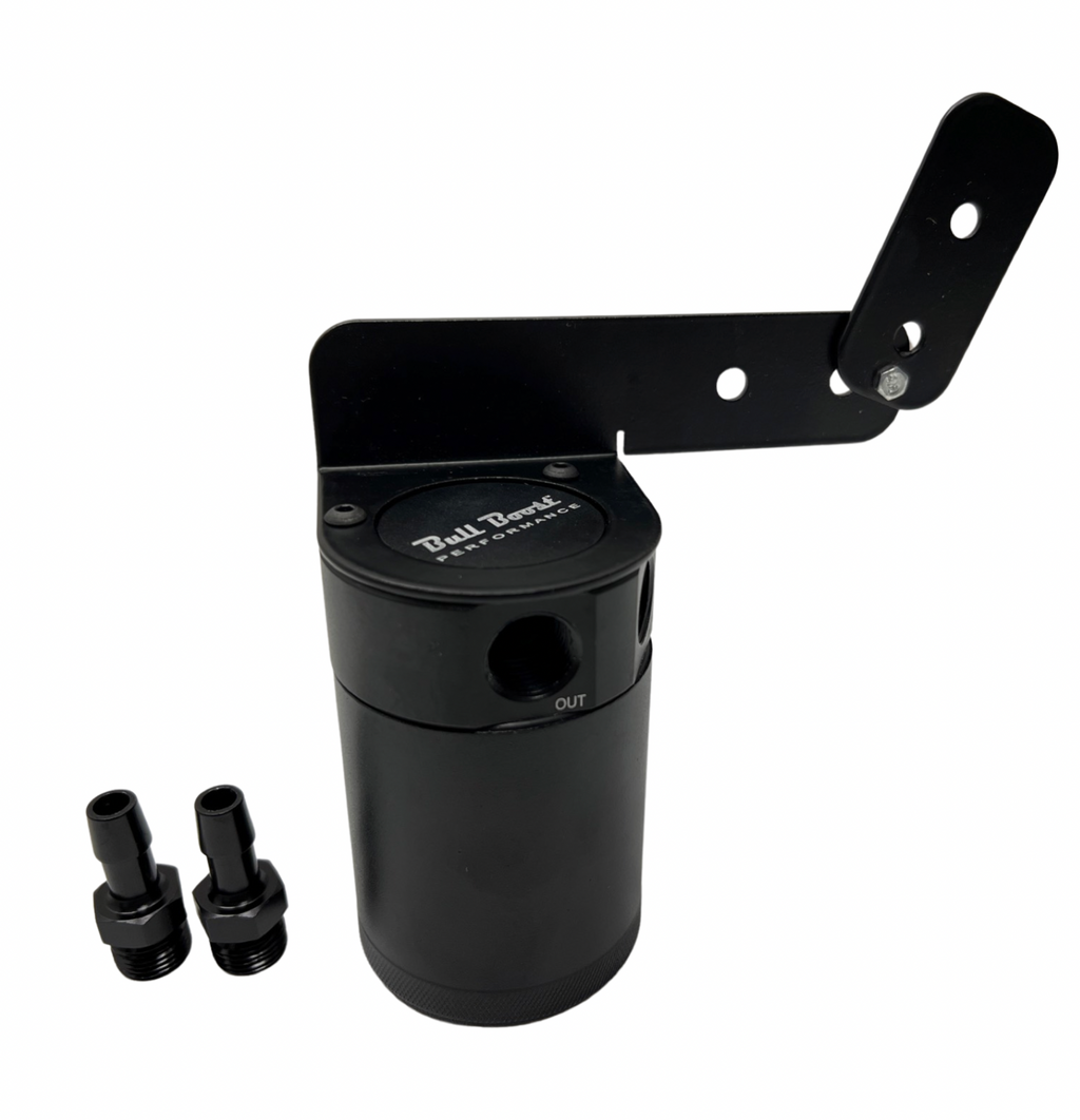 Universal Performance Oil Catch Can 2 Port -6AN + Adjustable Mounting Bracket Kit Turbo V2