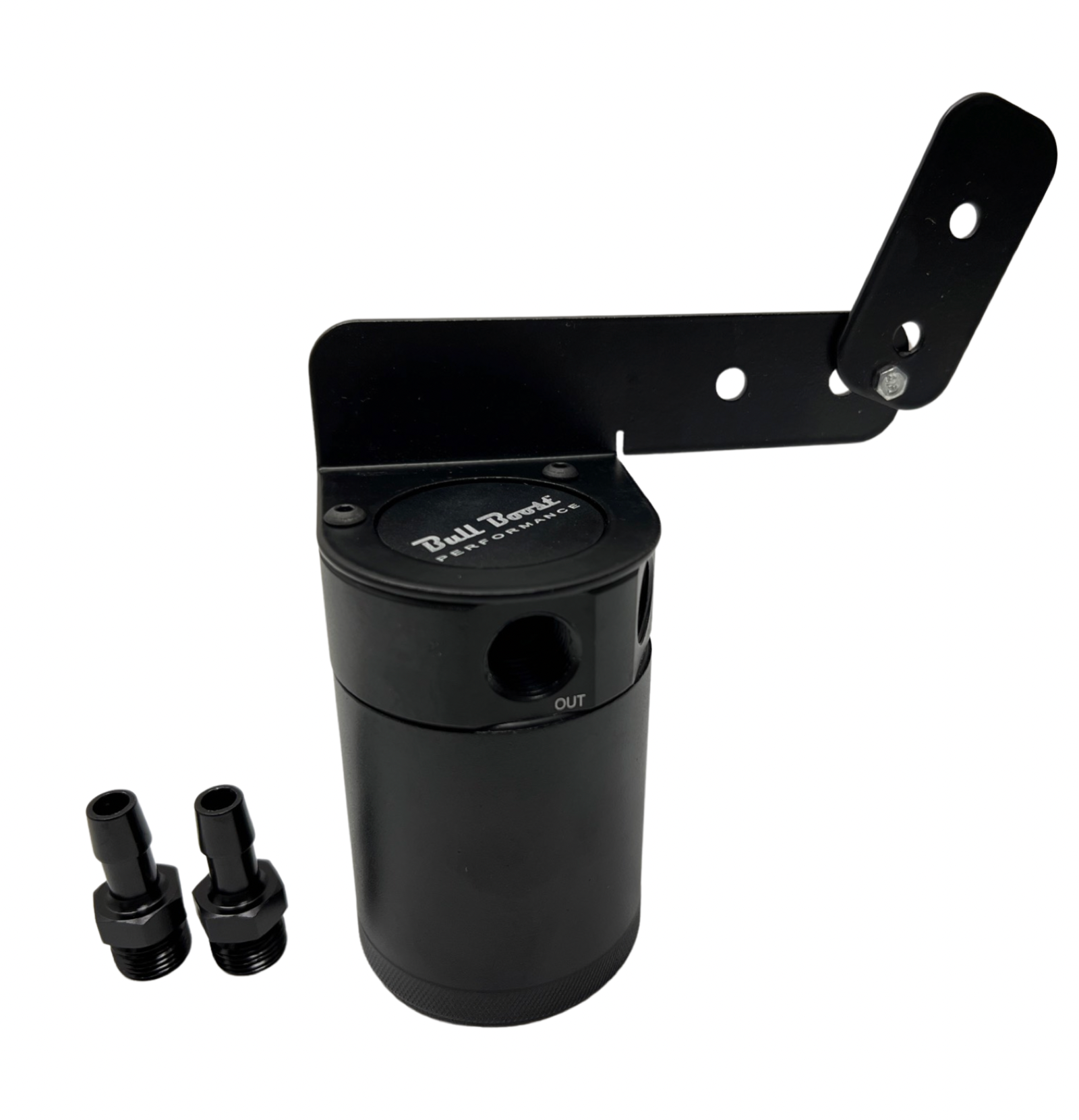 Universal Performance Oil Catch Can 2 Port -8AN + Mounting Bracket Kit Turbo V2