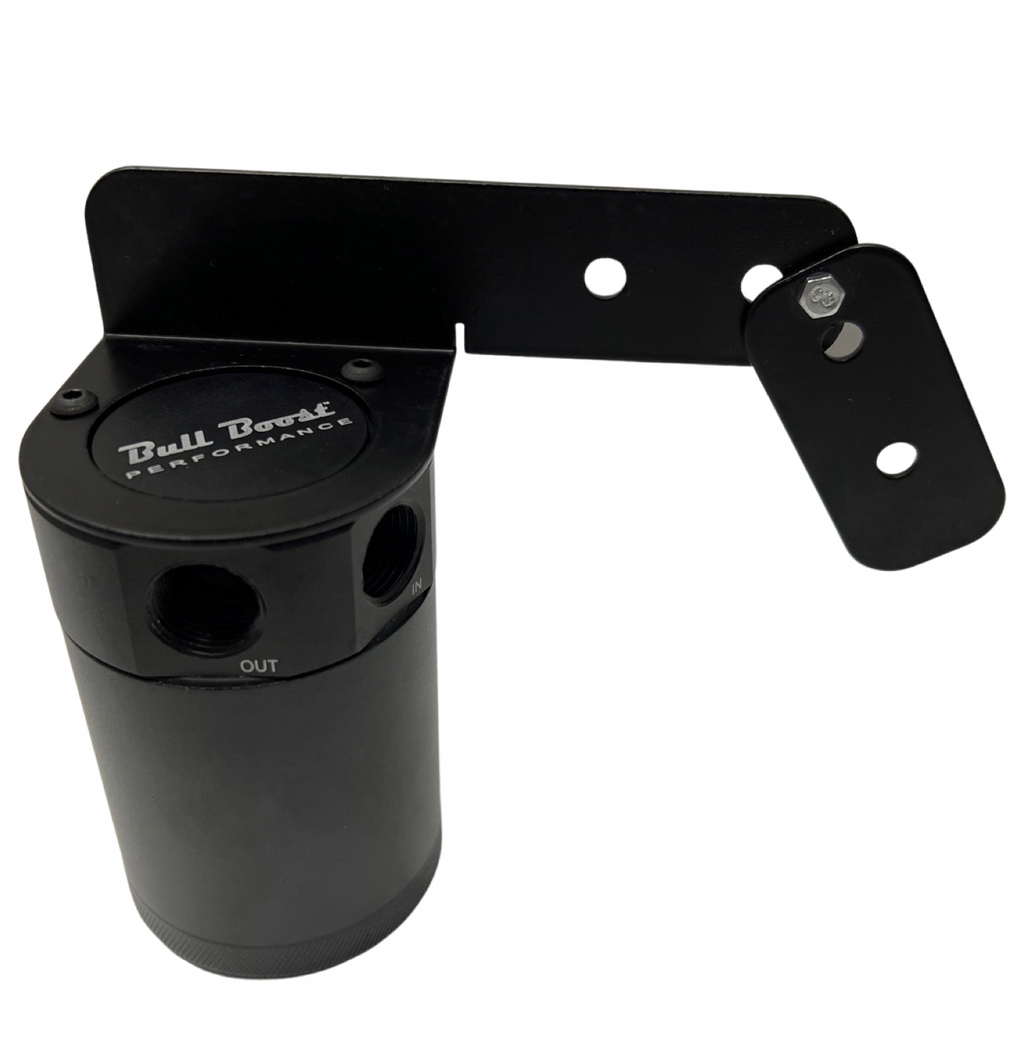 Universal Performance Oil Catch Can 2 Port -8AN + Adjustable Mounting Bracket Kit Turbo V2