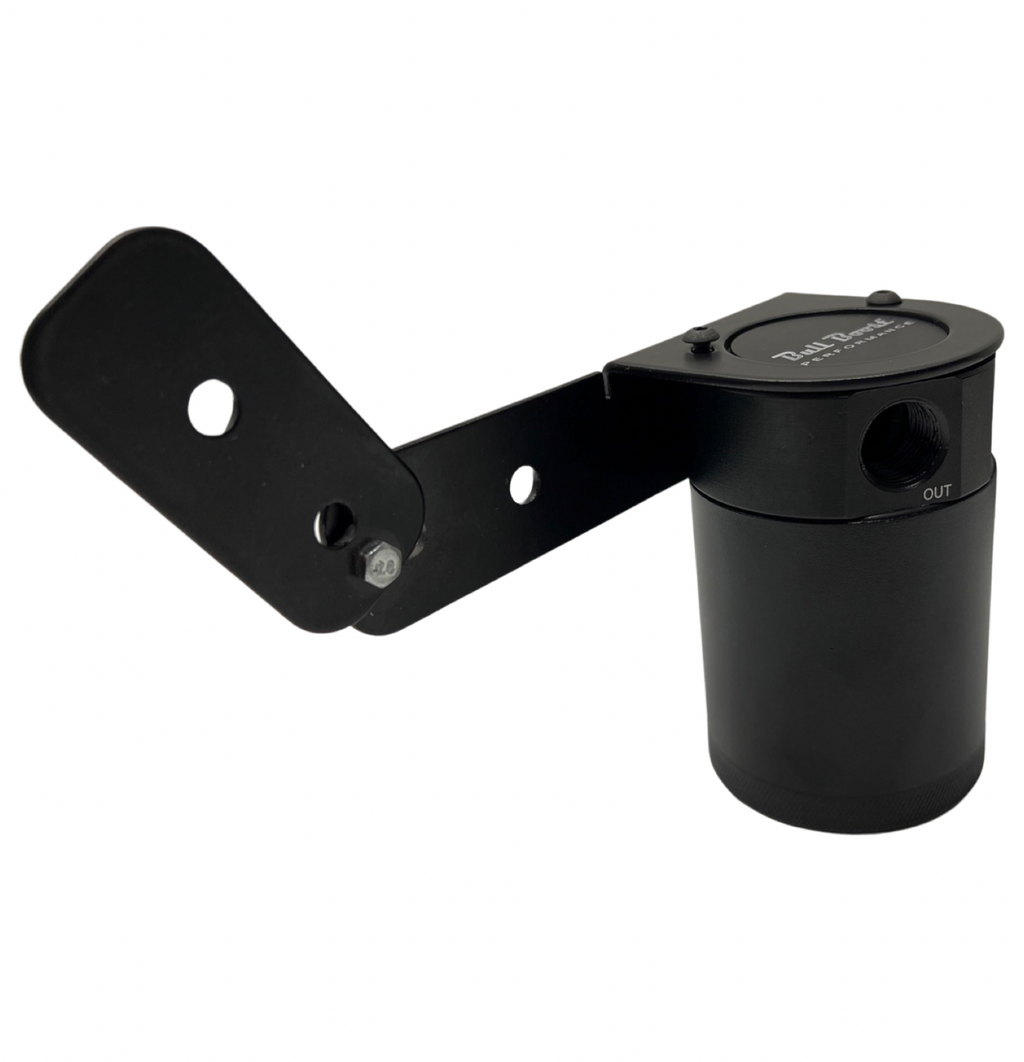 Universal Performance Oil Catch Can 2 Port -8AN + Adjustable Mounting Bracket Kit Turbo V2
