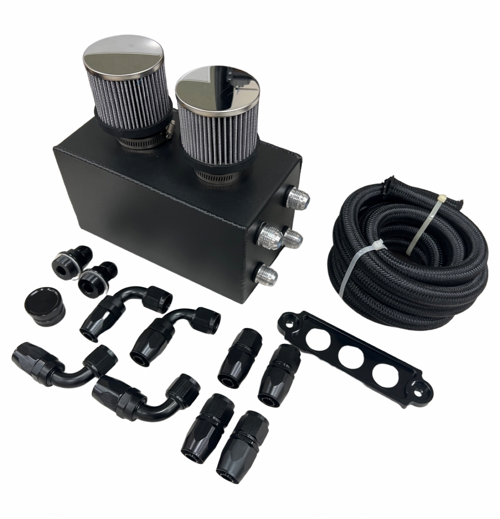 Pro Series Oil Catch Can For Prelude Del Sol Accord s2000 4 Port -10AN With Hose
