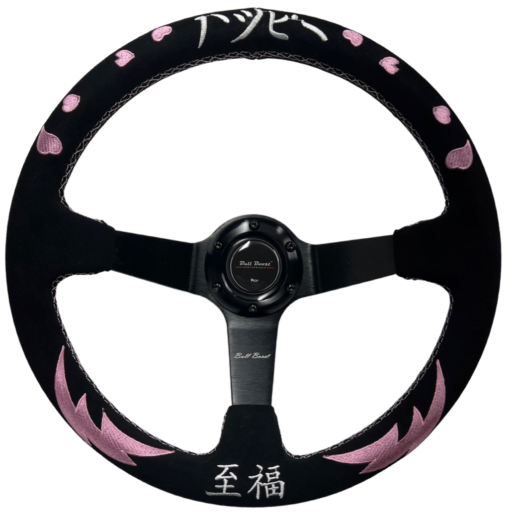 Street Bliss Suede Steering Wheel Hub Adapter For Dodge GM Buick Chevy Vehicles
