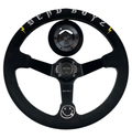 Deadboyz Infiniti G35 G37 Suede 3"Deep Dish Steering Wheel + Quick Release Short Hub Adapter