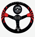 Rising Sun Infiniti G35 G37 Suede 3"Deep Dish Steering Wheel + Quick Release Short Hub Adapter