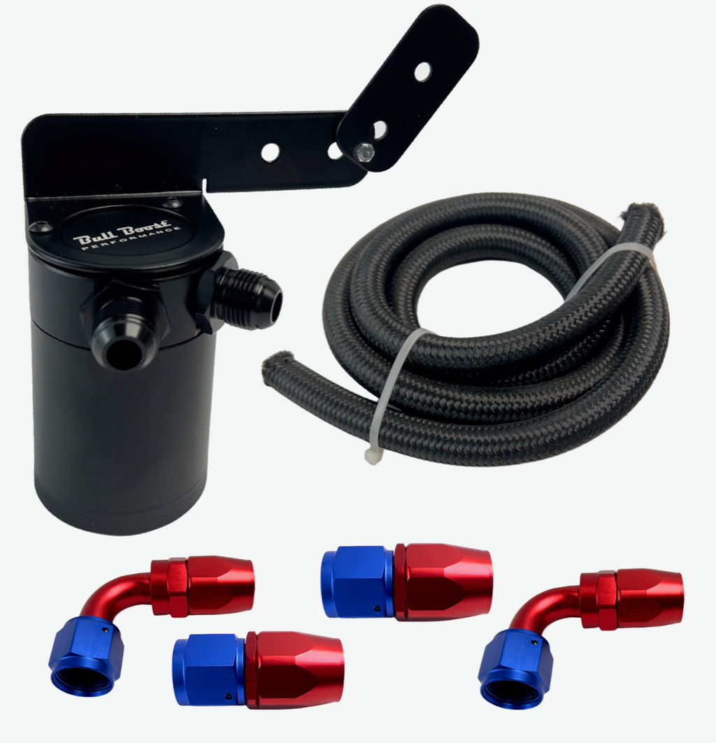 Universal Performance Oil Catch Can 2 Port -10AN + Mounting Bracket Kit Turbo V2