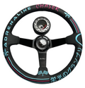 Leather 350mm Suede Steering Wheel + Hub Adapter Kit For Toyota Corolla, Hilux Pickup
