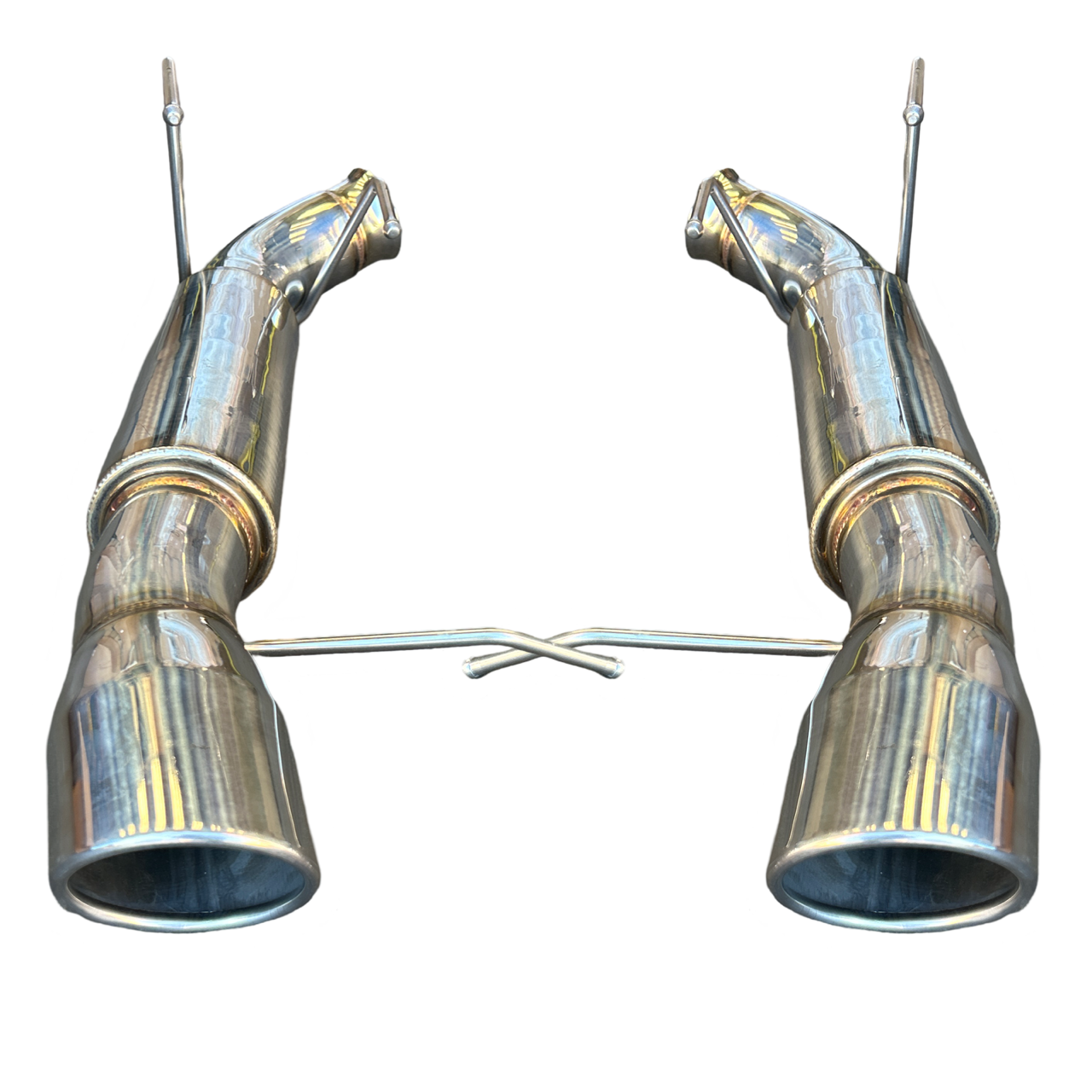 Dual 3" Axle-Back Exhaust w/ 4" Tips for 13-14 Ford Mustang GT 5.0 Coyote V8