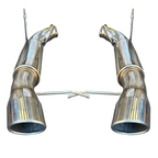 Dual Stainless Axle-Back Exhaust Muffler System Kit 13-14 Ford Mustang GT 5.0L