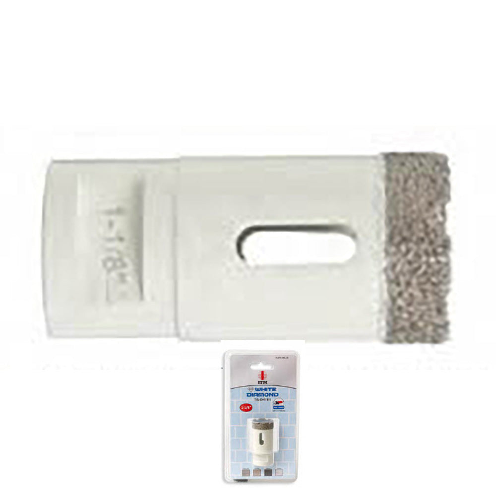 1 1/2" ITM White Diamond Tile Bit 5/8 in. Thread OAL 2 3/8 in. Drilling 1 1/4 in.
