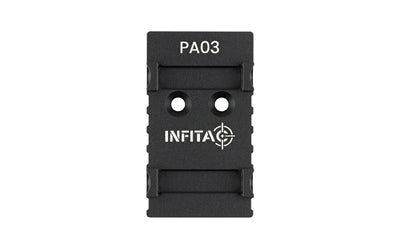 INFITAC  Pistol Adapter Mount |  Compatible with Infitac Pistol Optics |  Fits GLOCK MOS (17/19/26/34) Footprint |  Black PA03