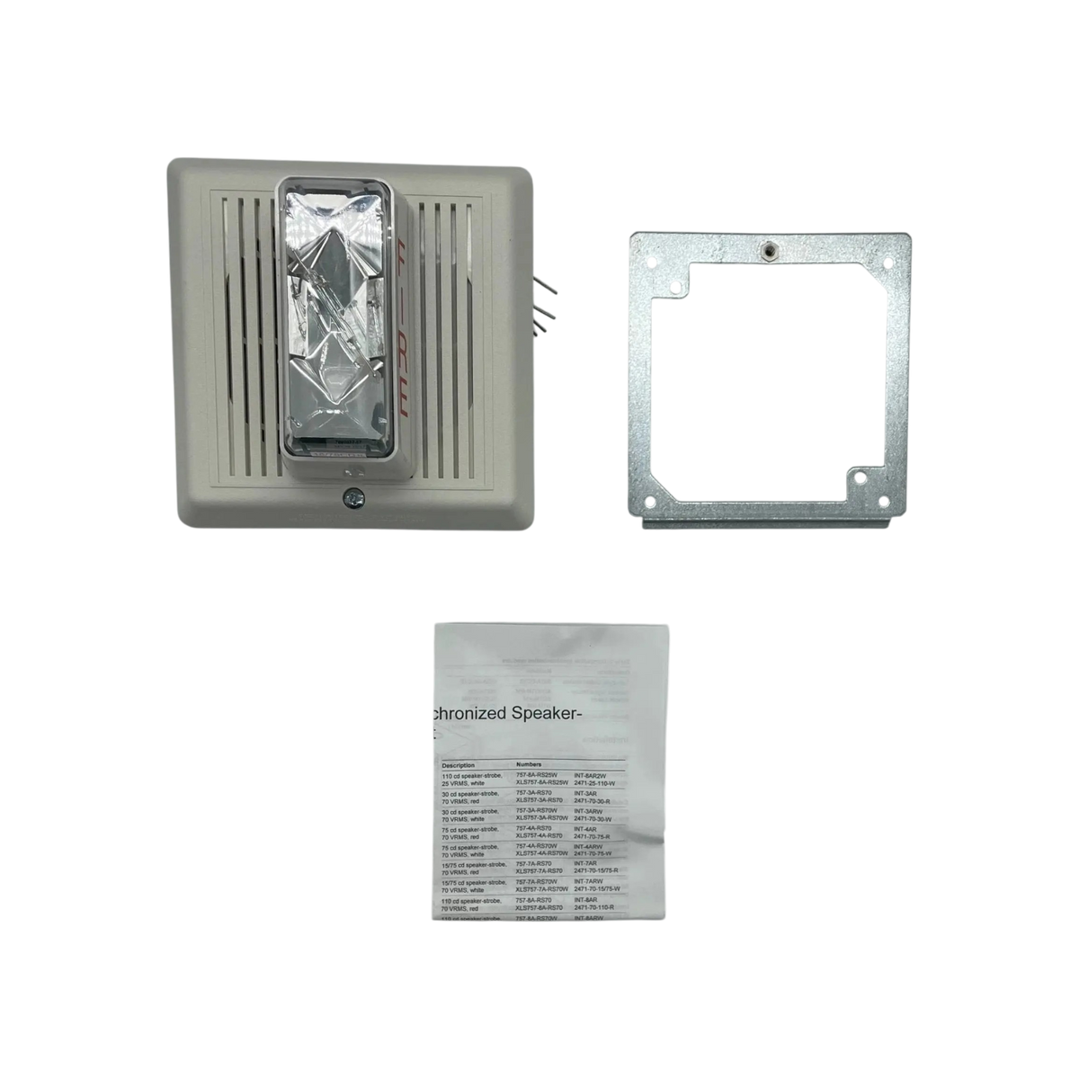 Kidde 15/75 cd Re-entrant Speaker Strobe UL Listed Advanced Fire Safety Alert System