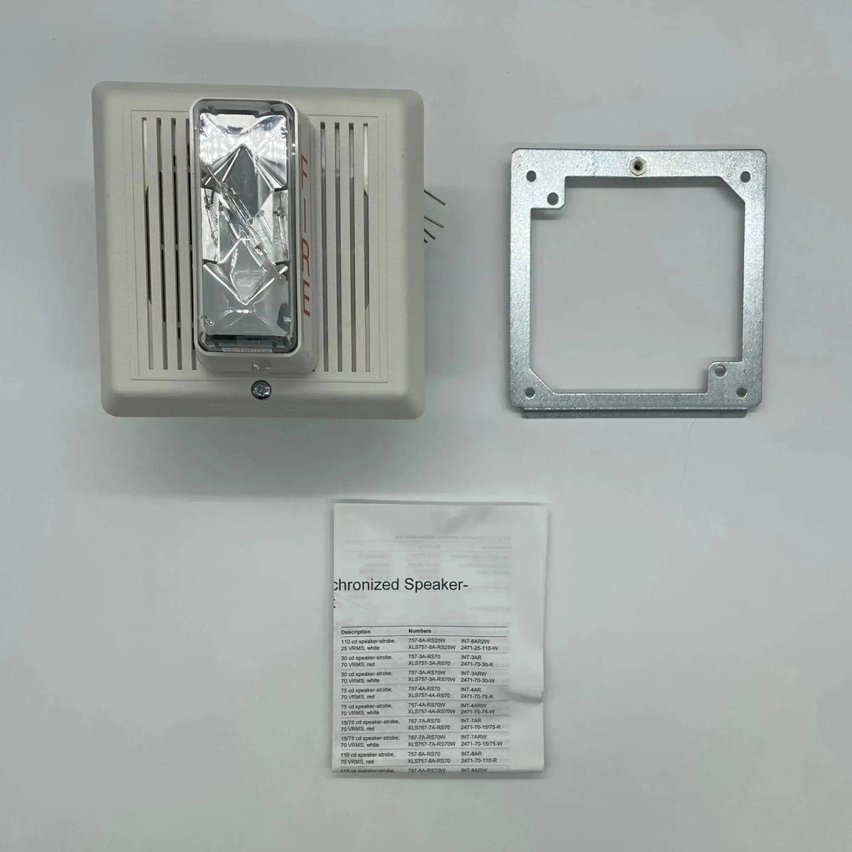 Kidde 15/75 cd Re-entrant Speaker Strobe UL Listed Advanced Fire Safety Alert System