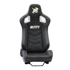 The Chosen Leather Reclinable Bull Boost Racing Bucket Seat with Slider Rails