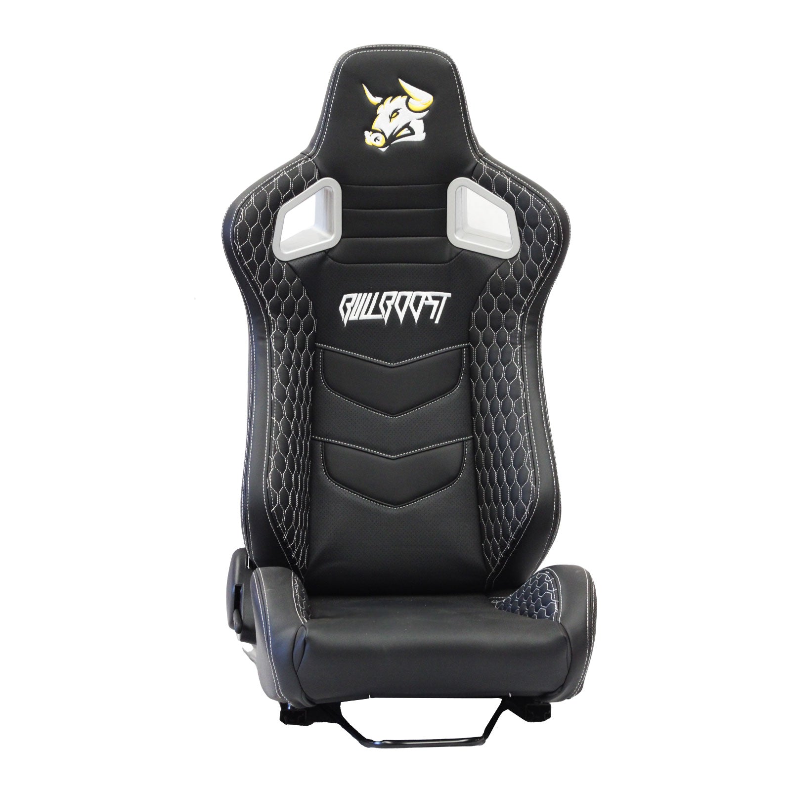 The Chosen Leather Reclinable Bull Boost Racing Bucket Seat with Slider Rails