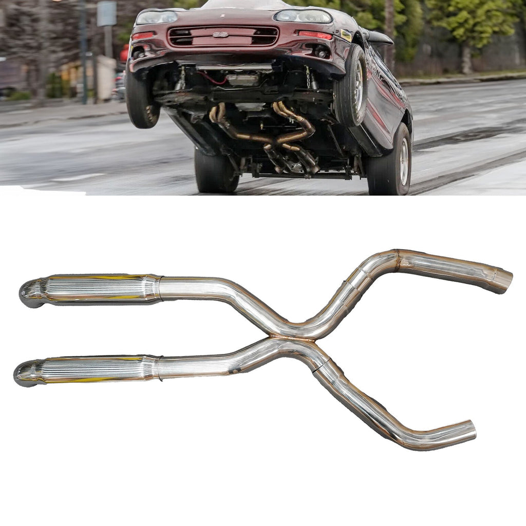 For Camaro Trans Am Stainless True Duals 3" X PIPE + SS MUFFLERS 98 99 00 01 02
