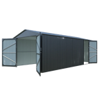10'x20' Plus Upgraded Metal Shed with Double Front Doors & Side Entry Door