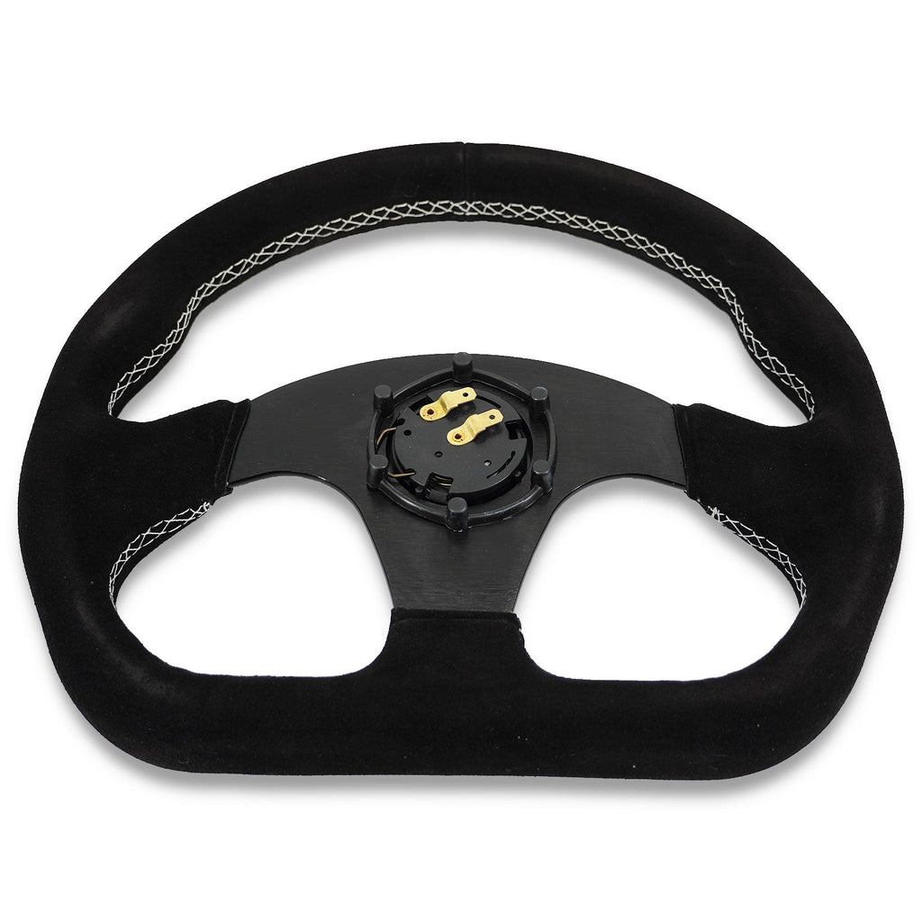 Flat Heart Steering Wheel + Short Hub Adapter Kit For Mazda Miata RX-7 RX-8 MX-3 MX-6