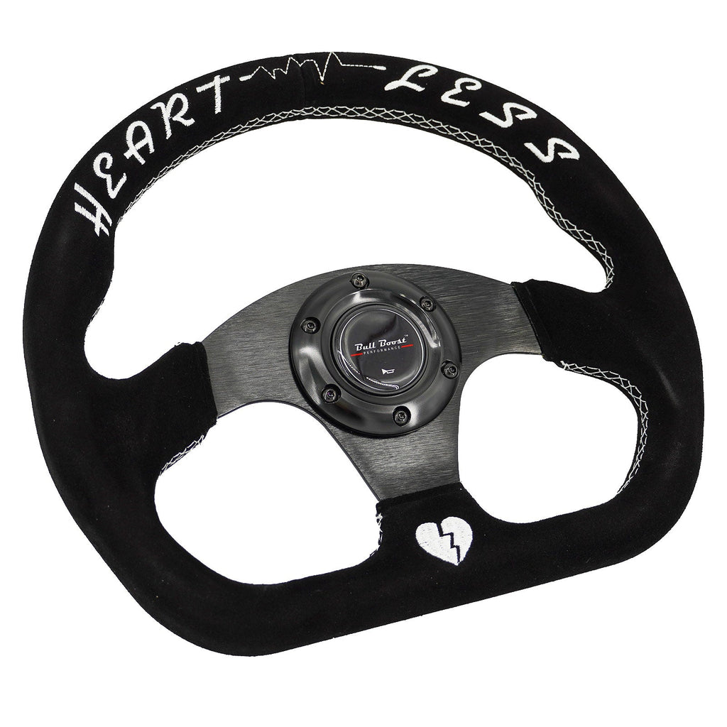 Flat Heart Steering Wheel + Short Hub Adapter Kit For Mazda Miata RX-7 RX-8 MX-3 MX-6