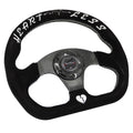 Heartbreak Lightweight Flat Racing Billet 6-Bolt Steering Wheel Black Alcantara Quadro