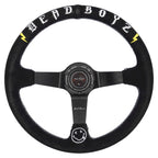 Deadboyz Universal 350mm 3"Deep Dish 6-Bolt Steering Wheel Black Suede