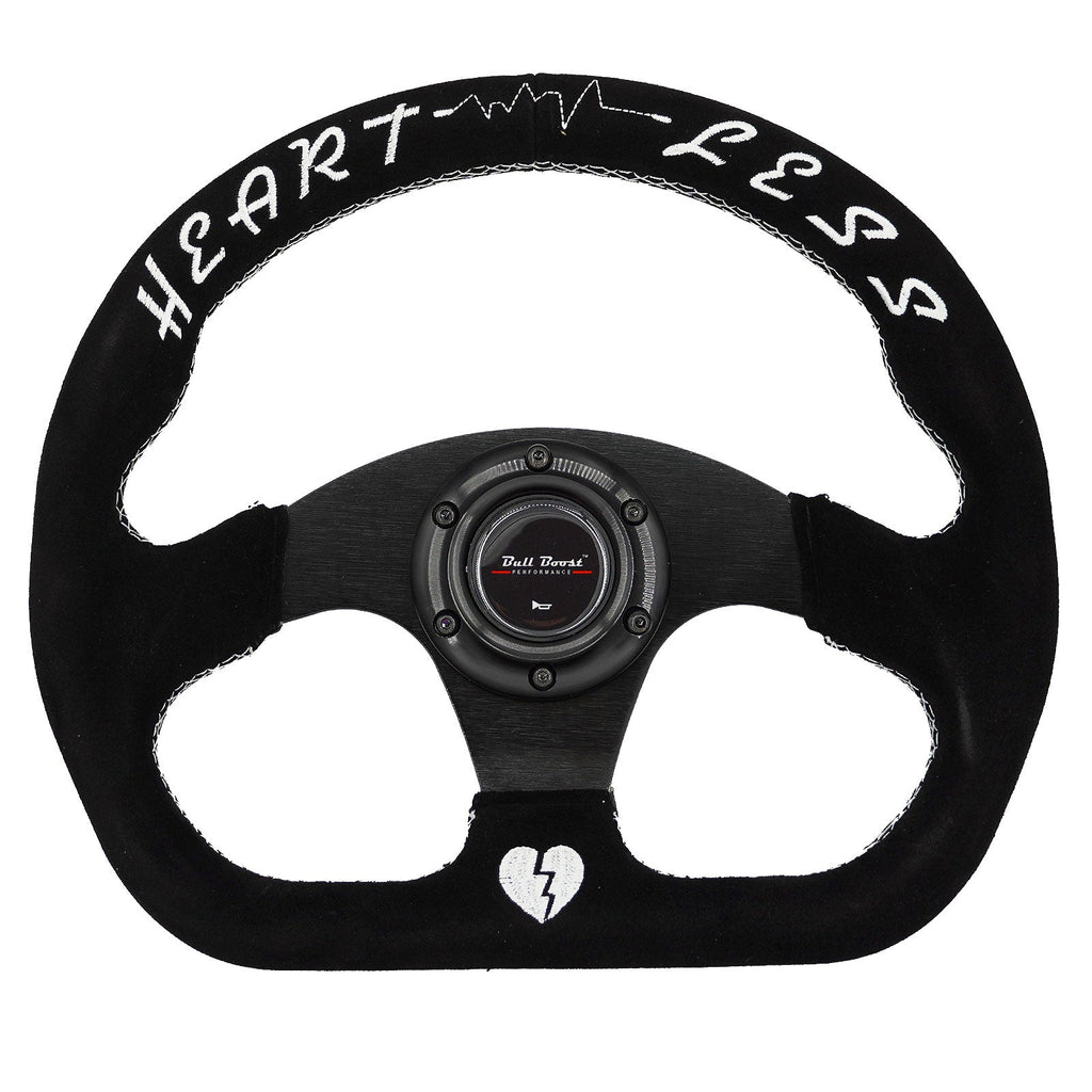 Flat Heart Steering Wheel + Short Hub Adapter Kit For Mazda Miata RX-7 RX-8 MX-3 MX-6