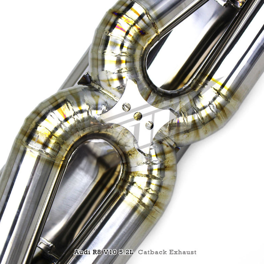 Titanium True F1 Valved Exhaust System for Audi R8 V8 V10 4.2 5.2 2017–23 Type 4S