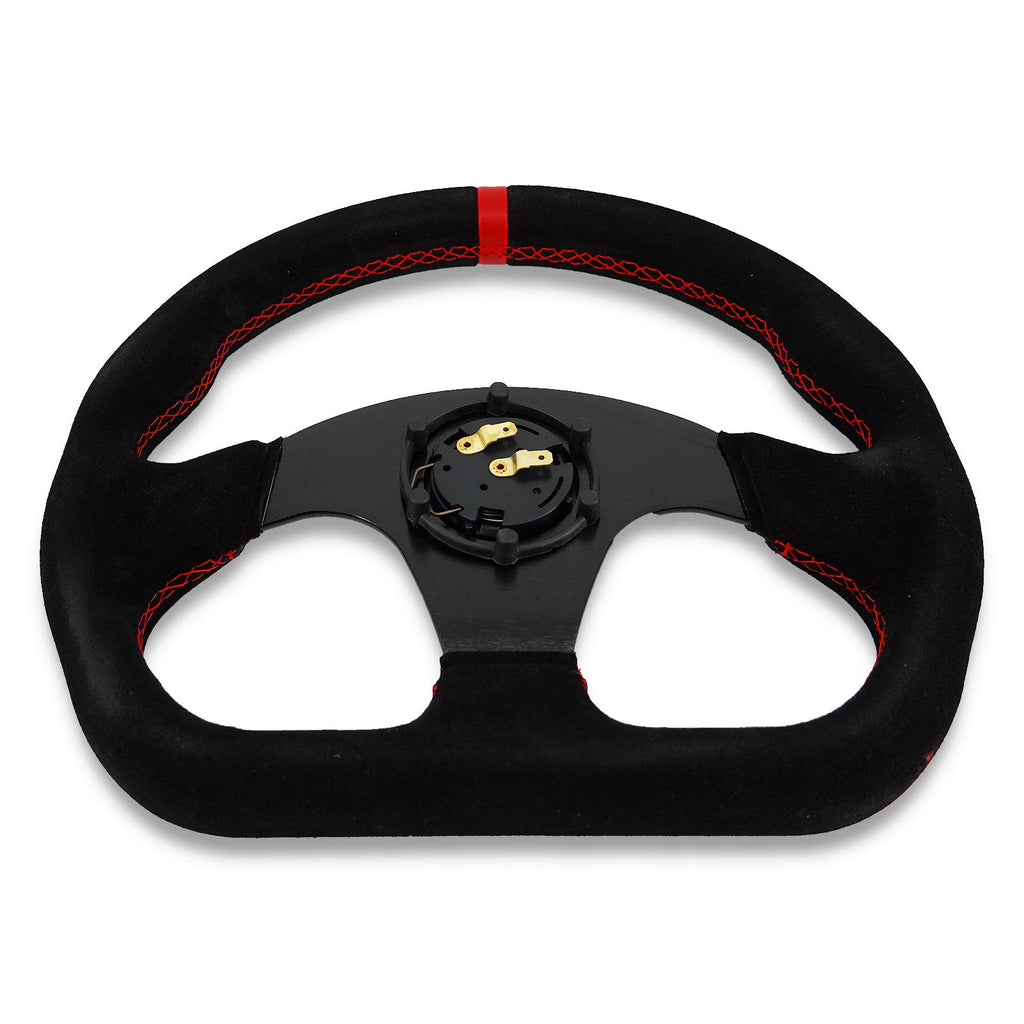 Universal Lightweight Flat Racing Billet 6-Bolt Steering Wheel