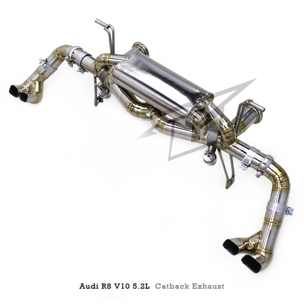 Titanium True F1 Valved Exhaust System for Audi R8 V8 V10 4.2 5.2 2017–23 Type 4S