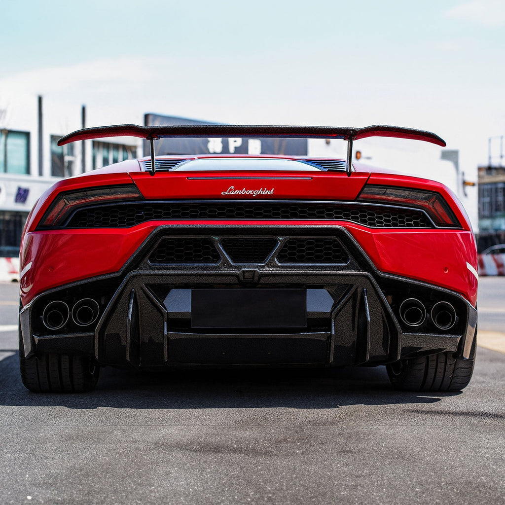 V Style Forged Carbon Fiber Rear Diffuser for Lamborghini Huracan LP 610