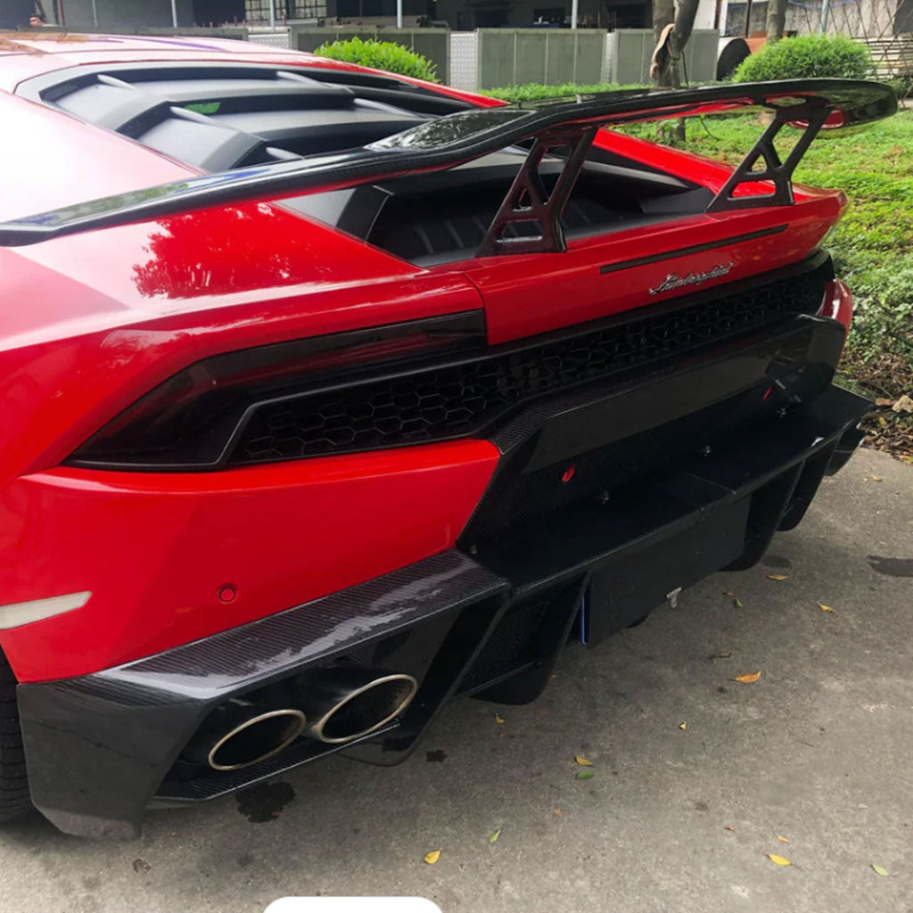 M Style Dry Carbon Fiber Rear Diffuser for Lamborghini Huracan LP 610 4