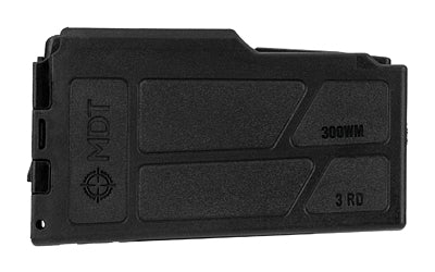 MDT Magazine |  300 Winchester Magnum |  3 Rounds |  Fits Long Action 3.850" AICS Pattern |  Polymer Construction |  Black