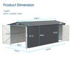13'x20' Metal Shed with Double Front Doors & Side Entry Door