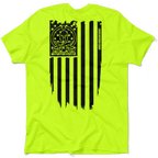 Molon Labe Ghost Flag - Safety Yellow T-Shirt
