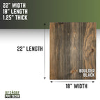 RESTORE Boulder Black Solid Wood End Tabletop