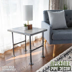 RESTORE Riverstone Grey Solid Wood End Tabletop