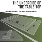 RESTORE Riverstone Grey Solid Wood Dining Tabletop