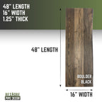 RESTORE Boulder Black Solid Live Edge Wood Console Tabletop