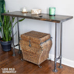 RESTORE Trail Brown Solid Live Edge Wood Console Tabletop