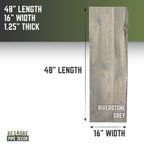 RESTORE Riverstone Grey Solid Live Edge Wood Console Tabletop
