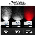 OLIGHT OCLIPPROSTARS Oclip Pro Clip on Flashlight with Floodlight Spotlight and Red Light - Stars & Stripes Edition