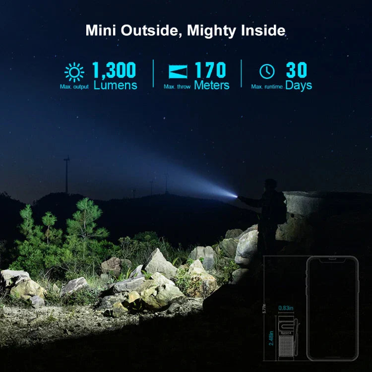 OLIGHT BATON4KITFTPL Baton 4 Powerful EDC Flashlight 1300 Lumens - Fighter Pilot-Premium
