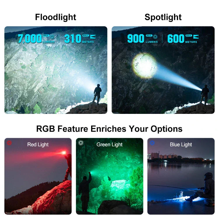 OLIGHT MARAUDERMINIOG Marauder Mini Powerful LED Flashlight With RGB - Orange