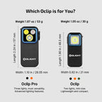 OLIGHT OCLIPPROBKC2M Oclip Pro Clip on Flashlight with Floodlight Spotlight and Red Light - Black