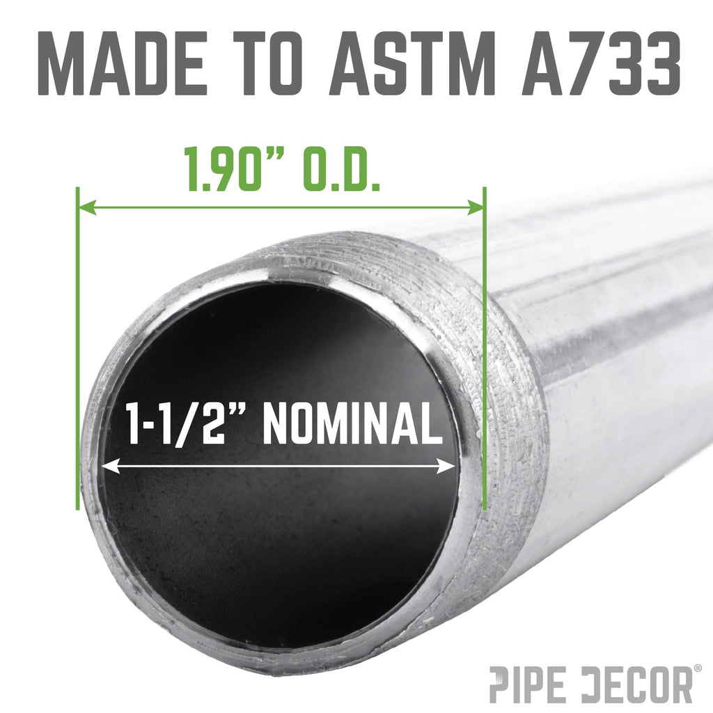 1 1/2 in. x 9 in. Galvanized Pipe