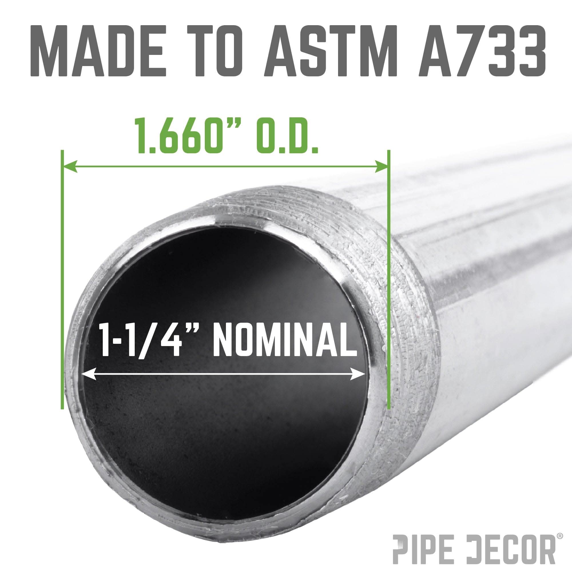 1 1/4 in. x Close Galvanized Steel Nipple