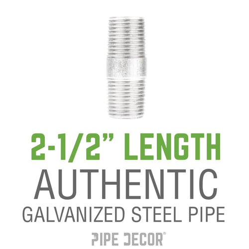 1/2 in. x 2 1/2 in. Galvanized Steel Nipple